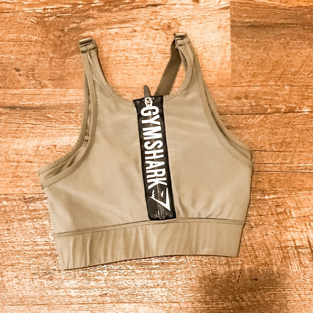 Olive green Gymshark sports bra
